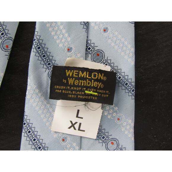 Wemlon By Wembley Blue Neck Tie Size L/XL - Picture 3 of 3